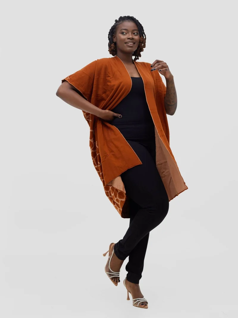 Anel’s Knitwear Sahara Poncho - Rust