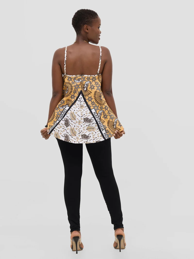 Leso Top - Brown Flower