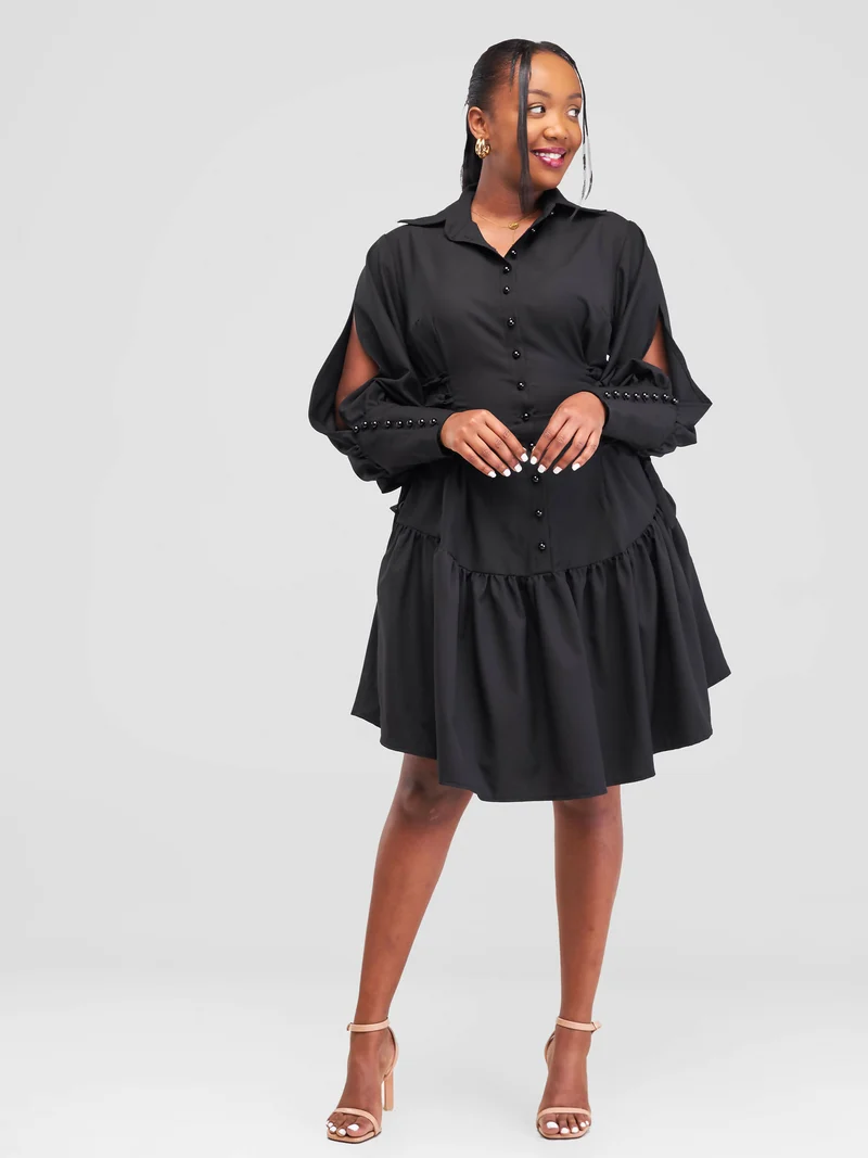 Makena Shirt Dress - Black
