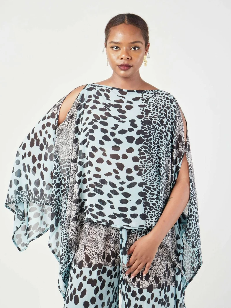 Coverup Top - Blue Safari