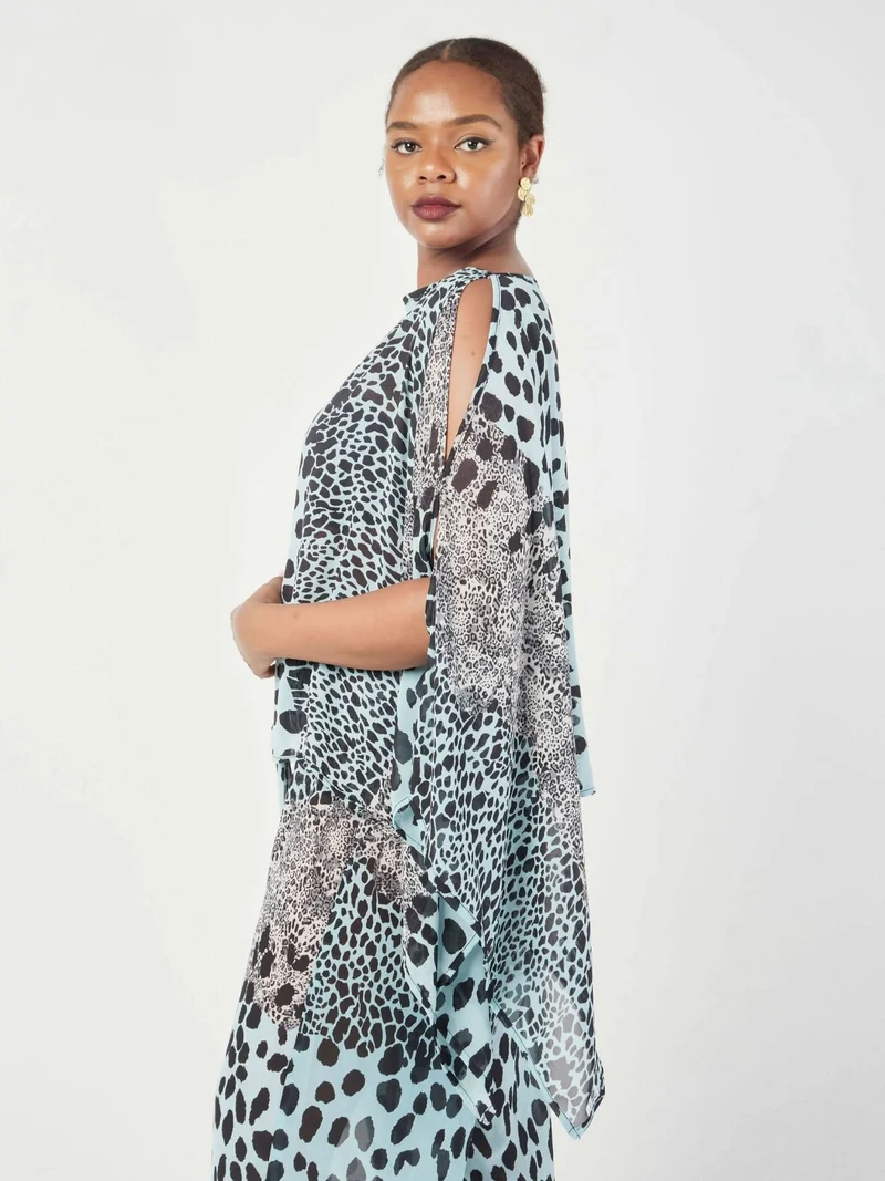 Coverup Top - Blue Safari