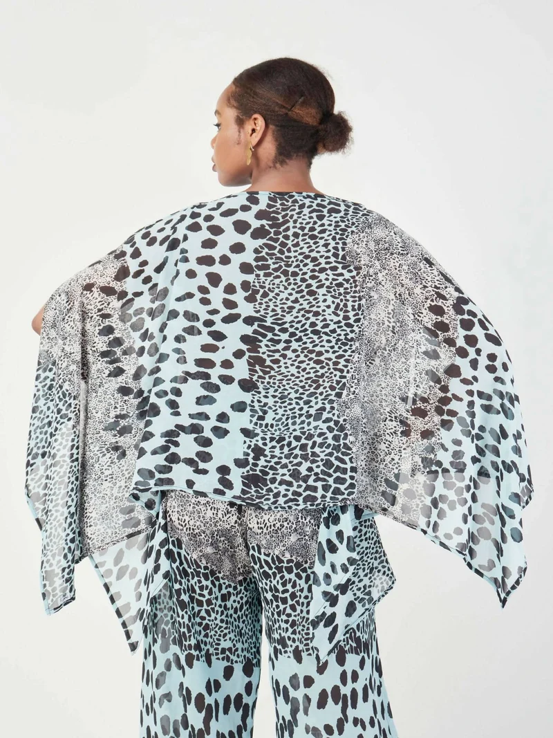 Coverup Top - Blue Safari