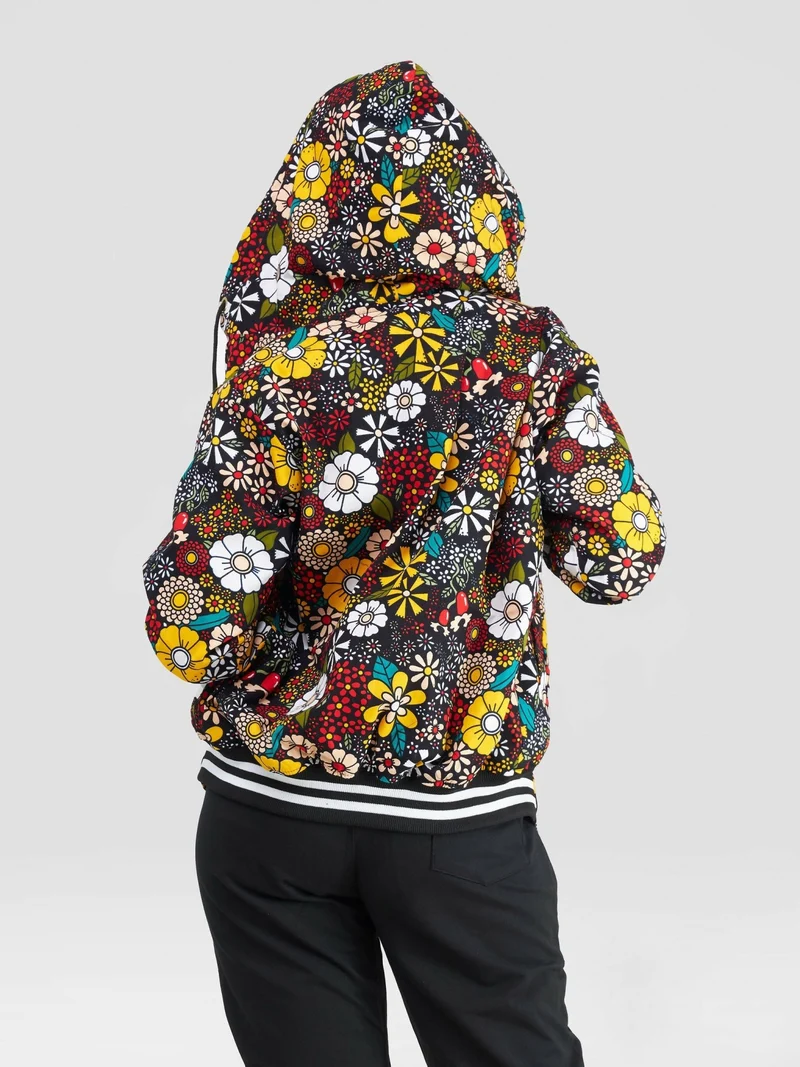 Rafiki Threads Furaha Hooded Ankara Jacket - Floral