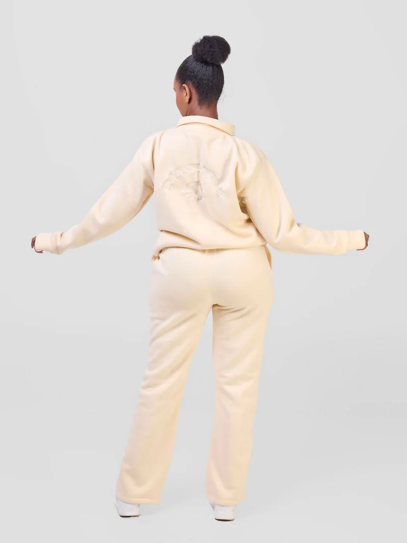 Dynique Clothing Pant Set - Cream