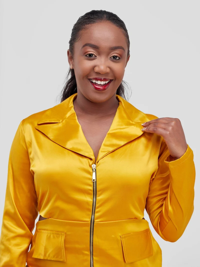 HOT Blazer Party Dress - Mustard
