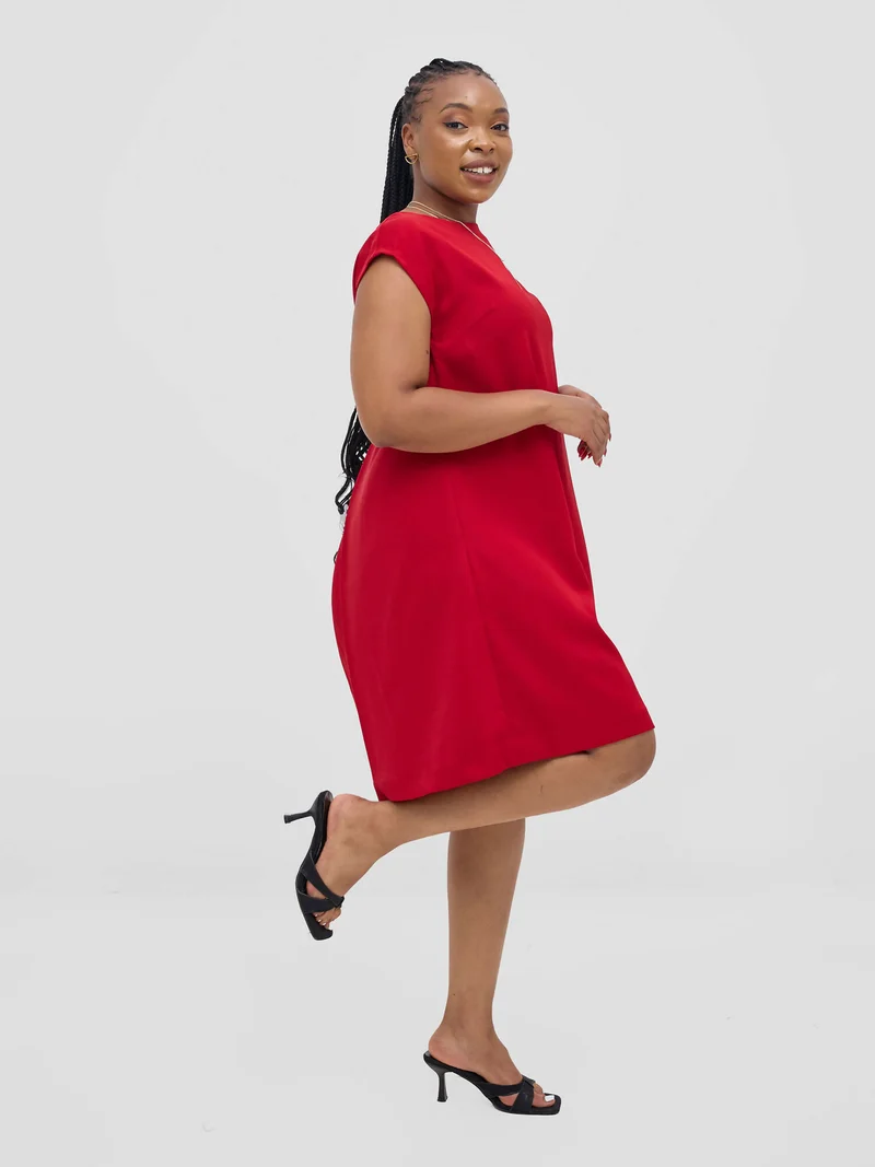 HOT Rojo Shift Dress - Red