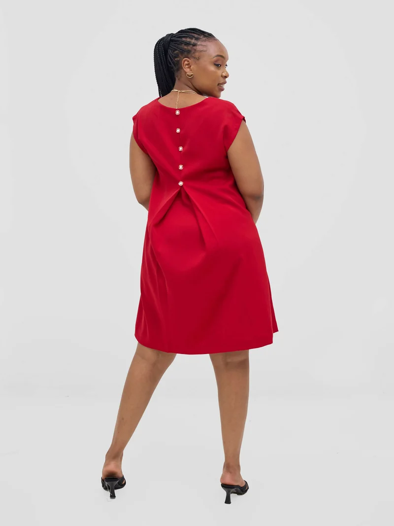 HOT Rojo Shift Dress - Red