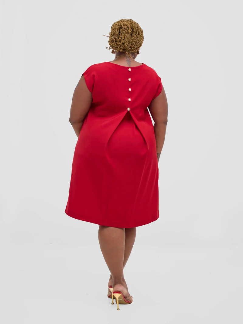 HOT Rojo Shift Dress - Red