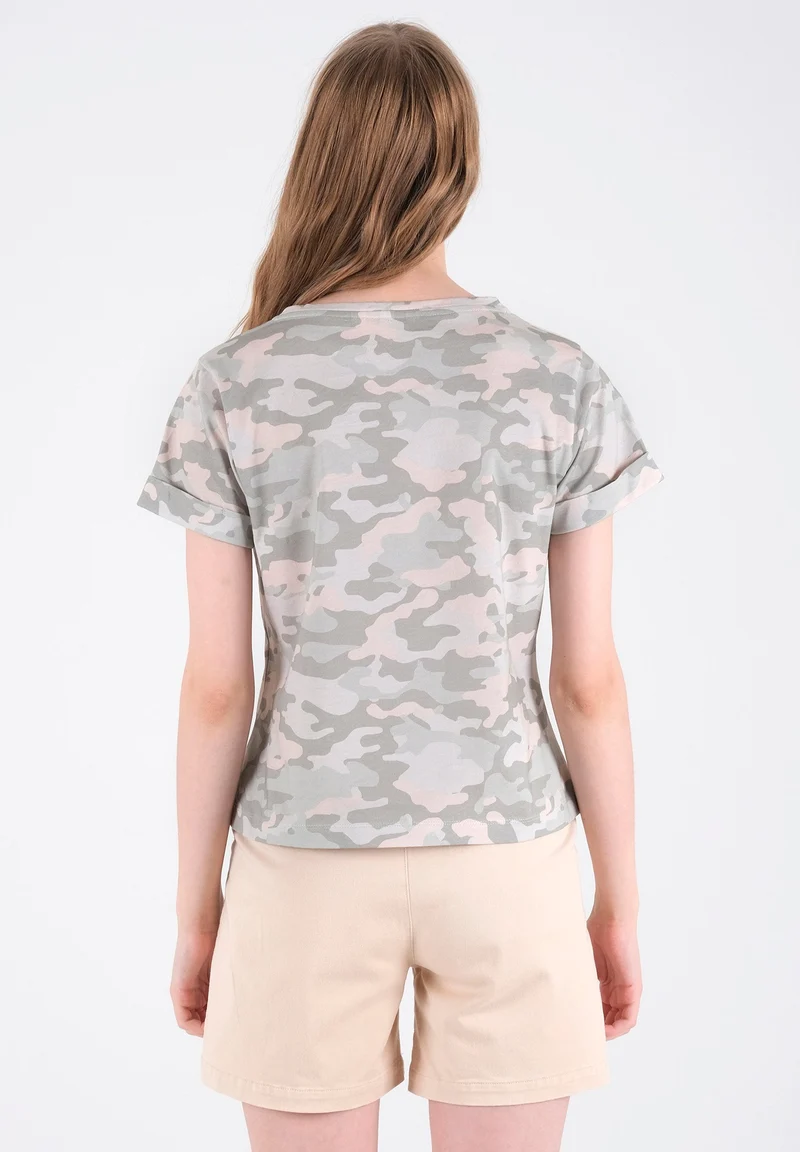 T-Shirt aus Bio-Baumwolle mit Camouflage-Muster