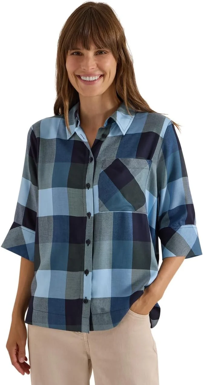 Cecil Check Blouse - 2_B346837_36831
