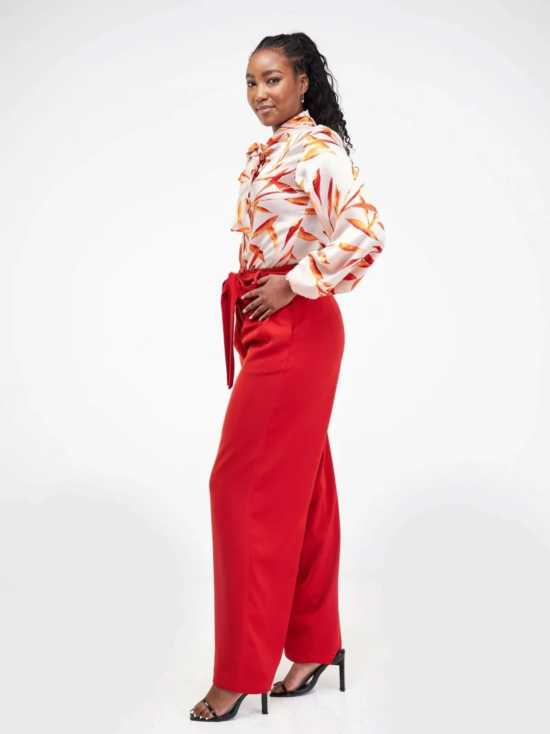 WSC Pambo Siri Studio Pleat Palazzo Pants - Rust