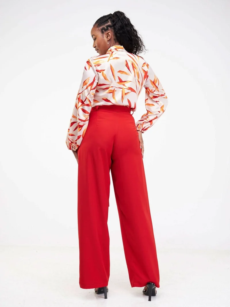 WSC Pambo Siri Studio Pleat Palazzo Pants - Rust