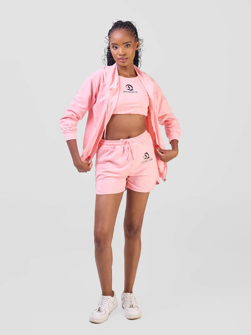 Dynique Clothing 3-Piece Short Sets - Nude Pink