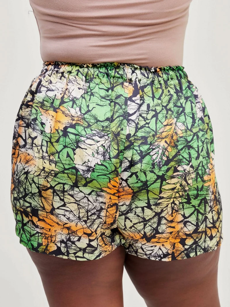 Kaleidoscope Shorts - Orange / Green