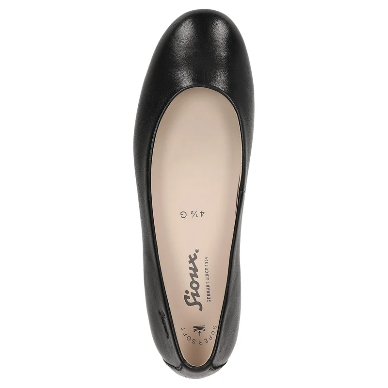Sioux Villanelle Damen Ballerina, Schwarz