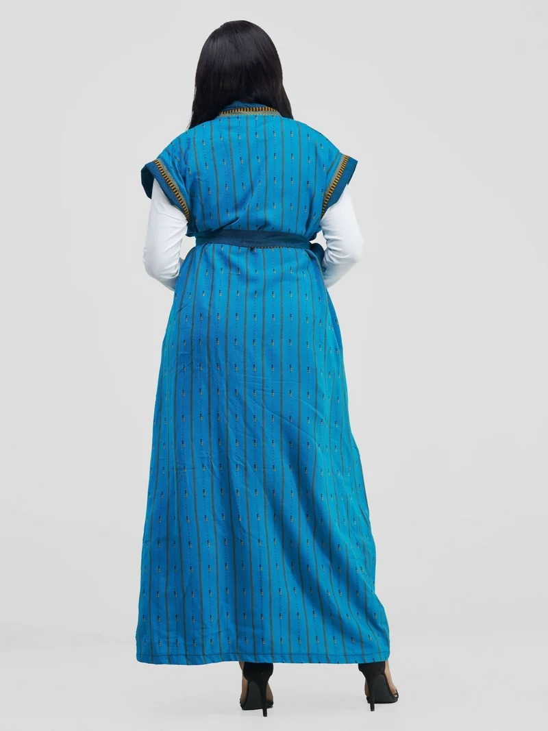 Liquid Lemn Tribal Sleeveless Kimono - Blue