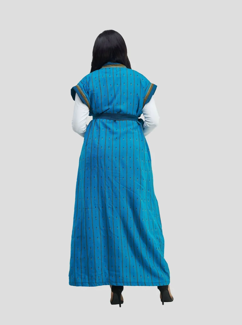 Liquid Lemn Tribal Sleeveless Kimono - Blue
