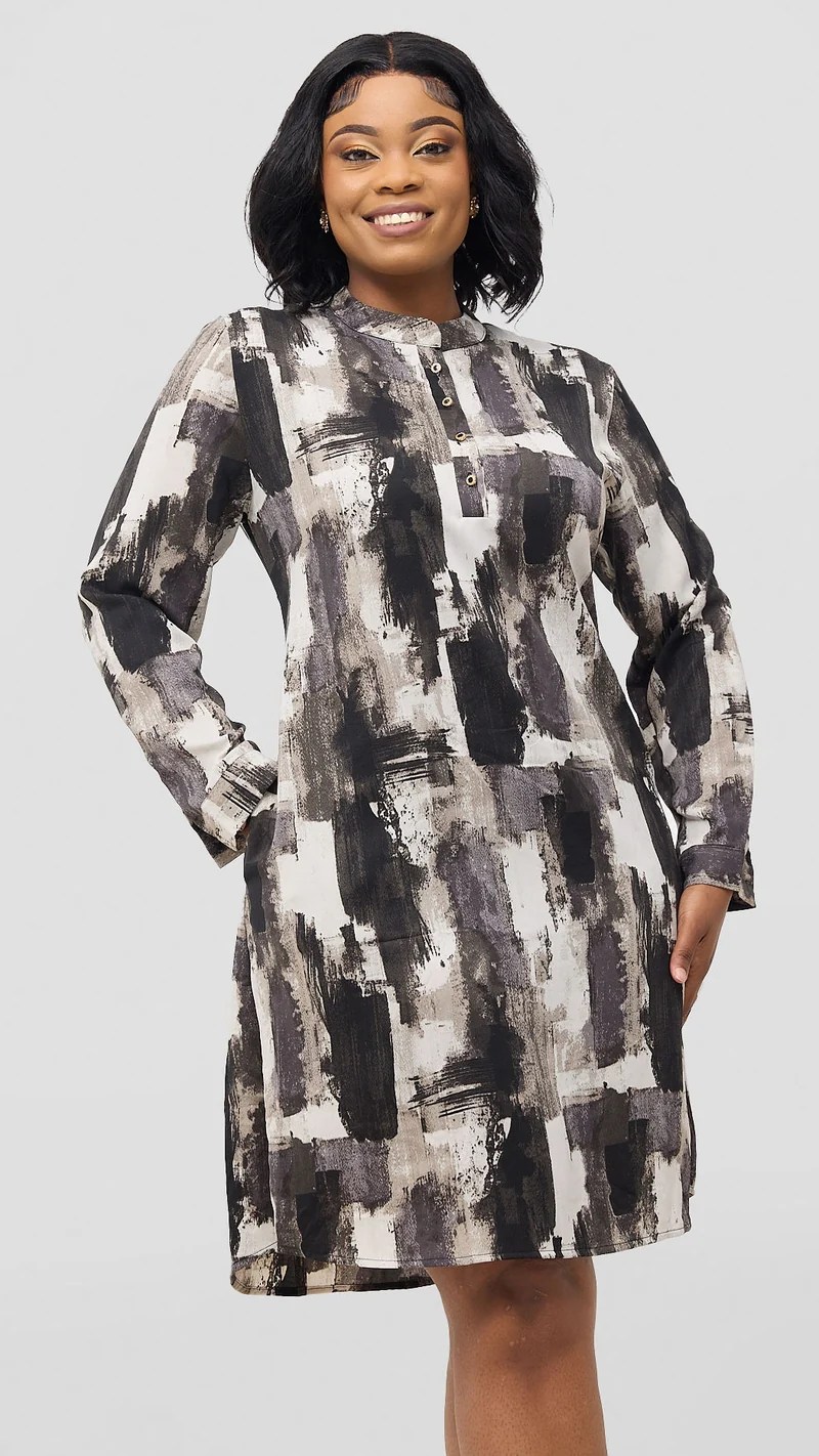 Khay Designs Official Shirt Dress - Jungle Green Print