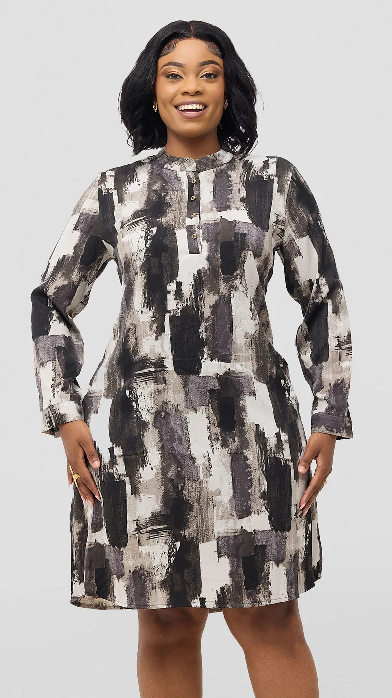 Khay Designs Official Shirt Dress - Jungle Green Print