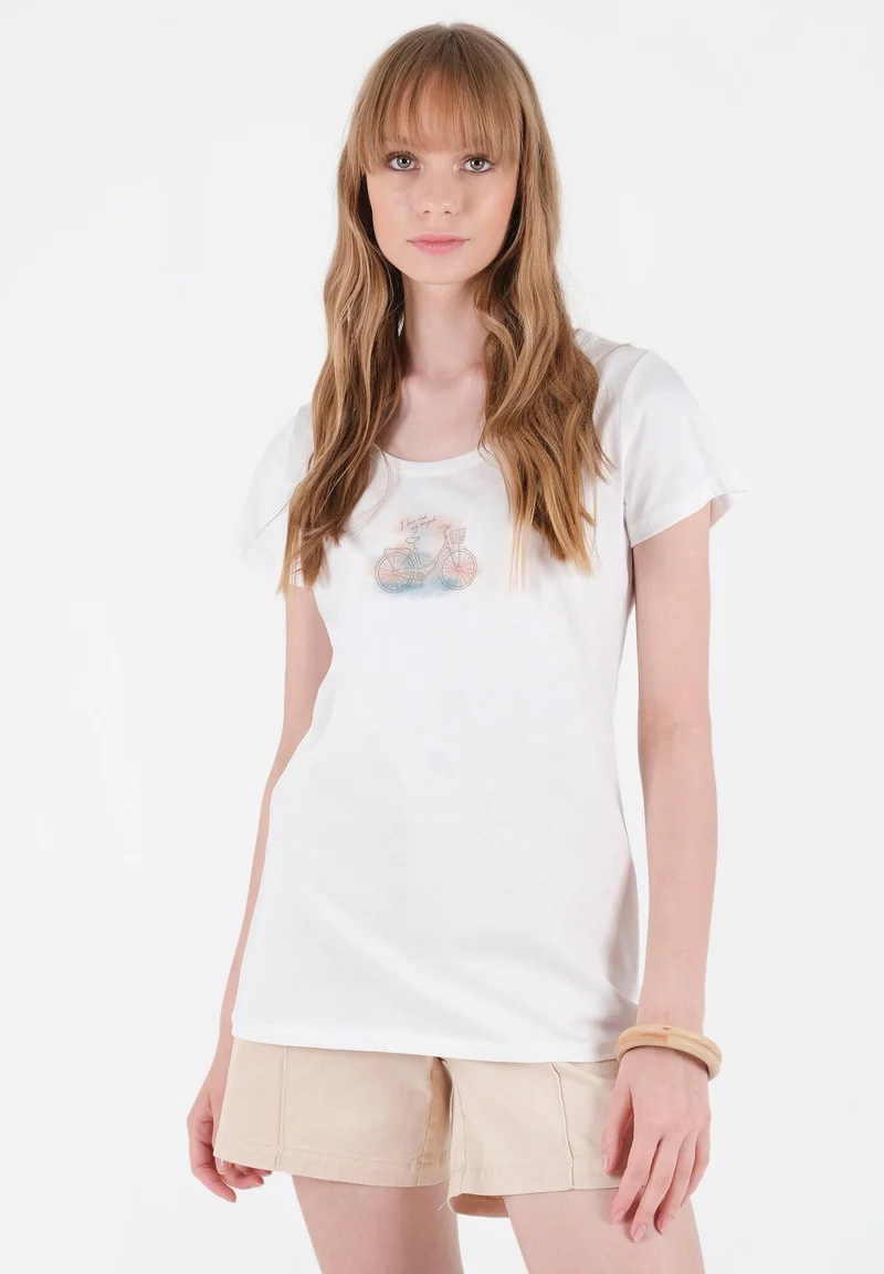 T-Shirt aus Bio-Baumwolle mit Print