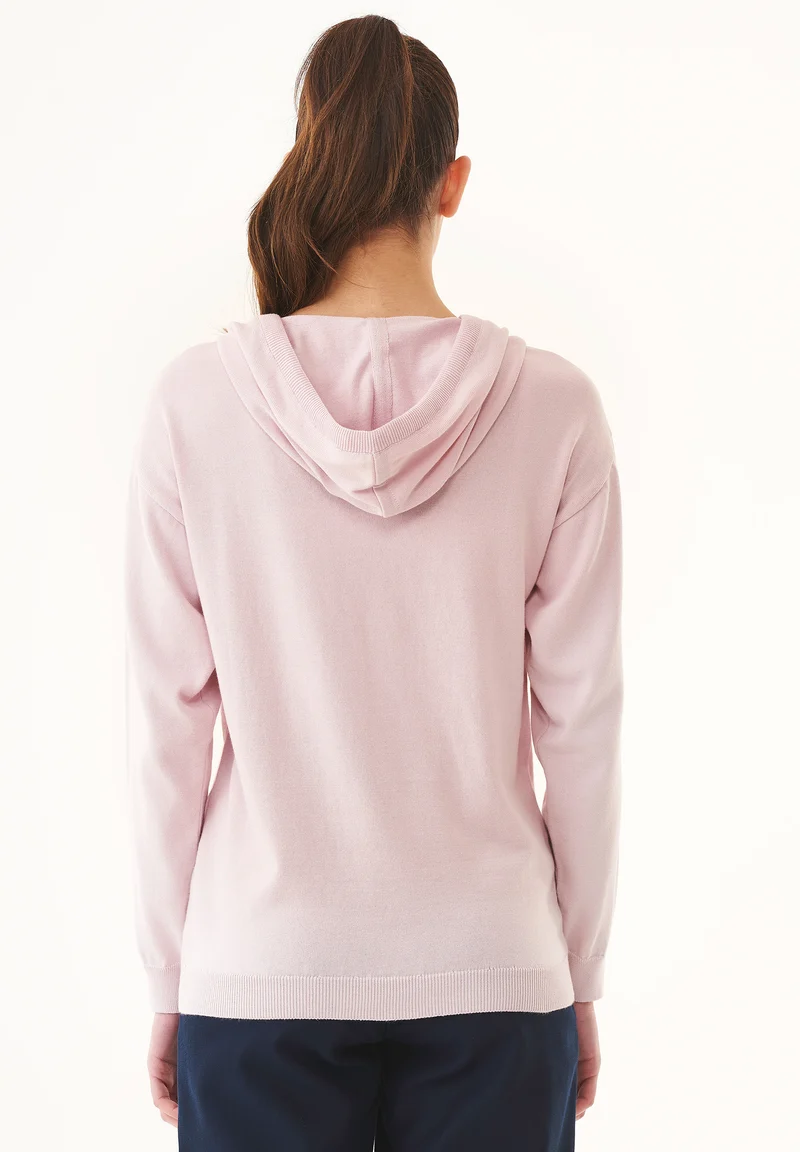Feinstrick-Hoodie aus Bio-Baumwolle