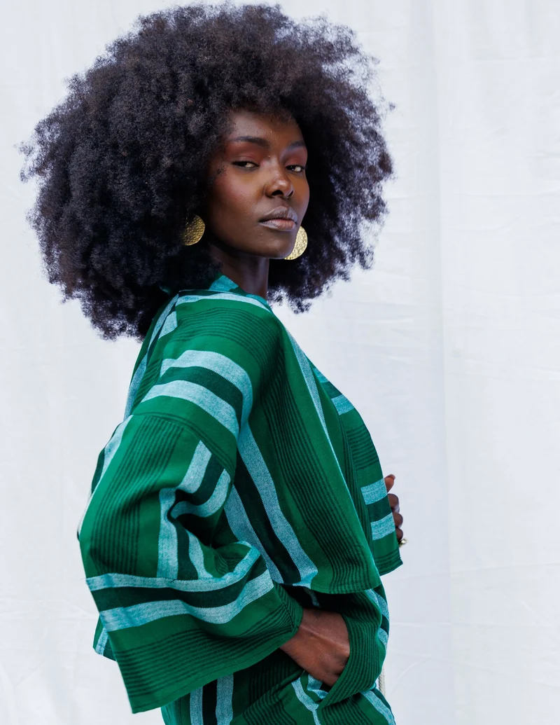 Liquid Lemn Zambarau Coat - Green / White