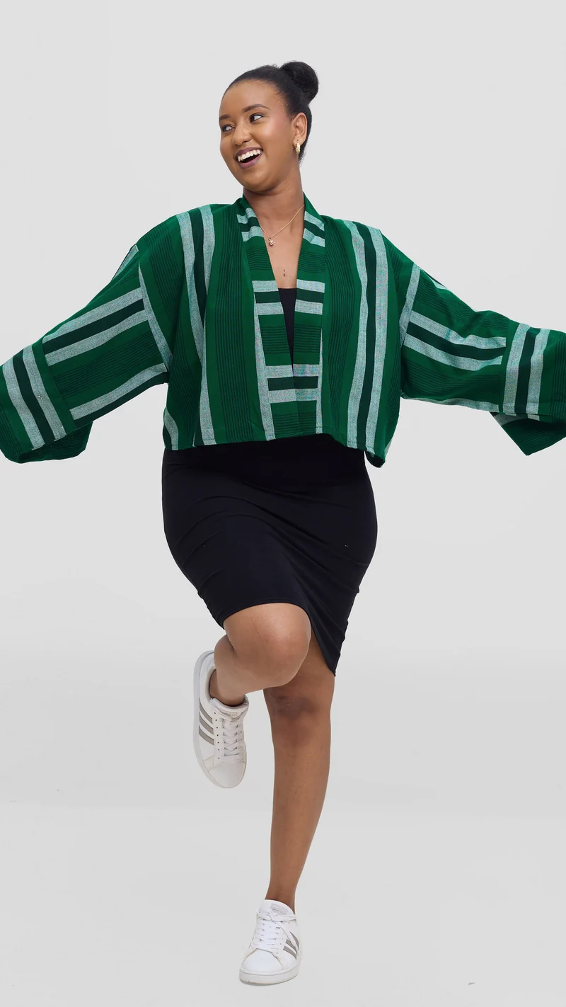 Liquid Lemn Zambarau Coat - Green / White
