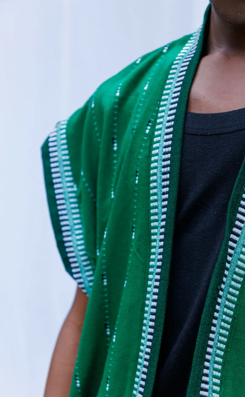 Liquid Lemn TRBL Sleeveless Kimono - Green