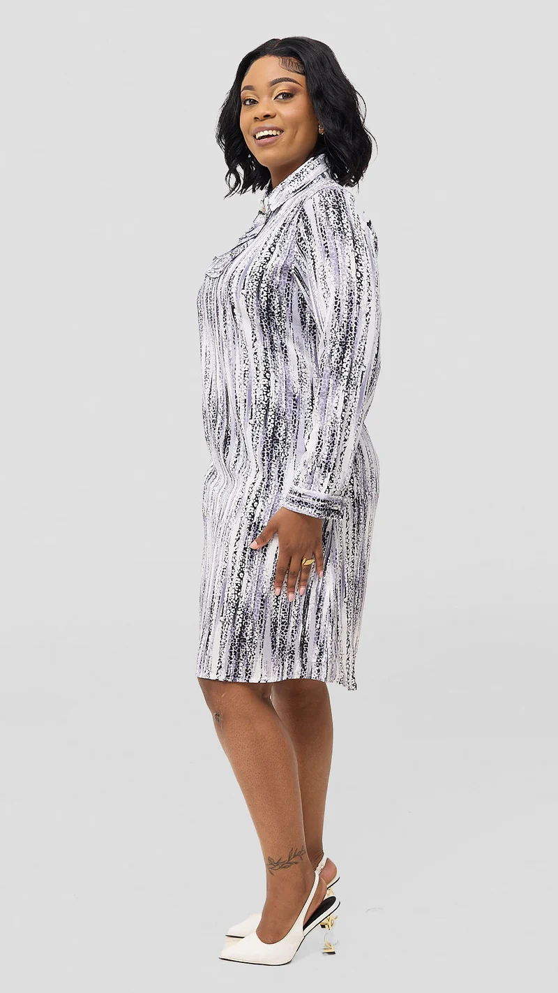 Khay Designs Official Shirt Dress - Blue Print