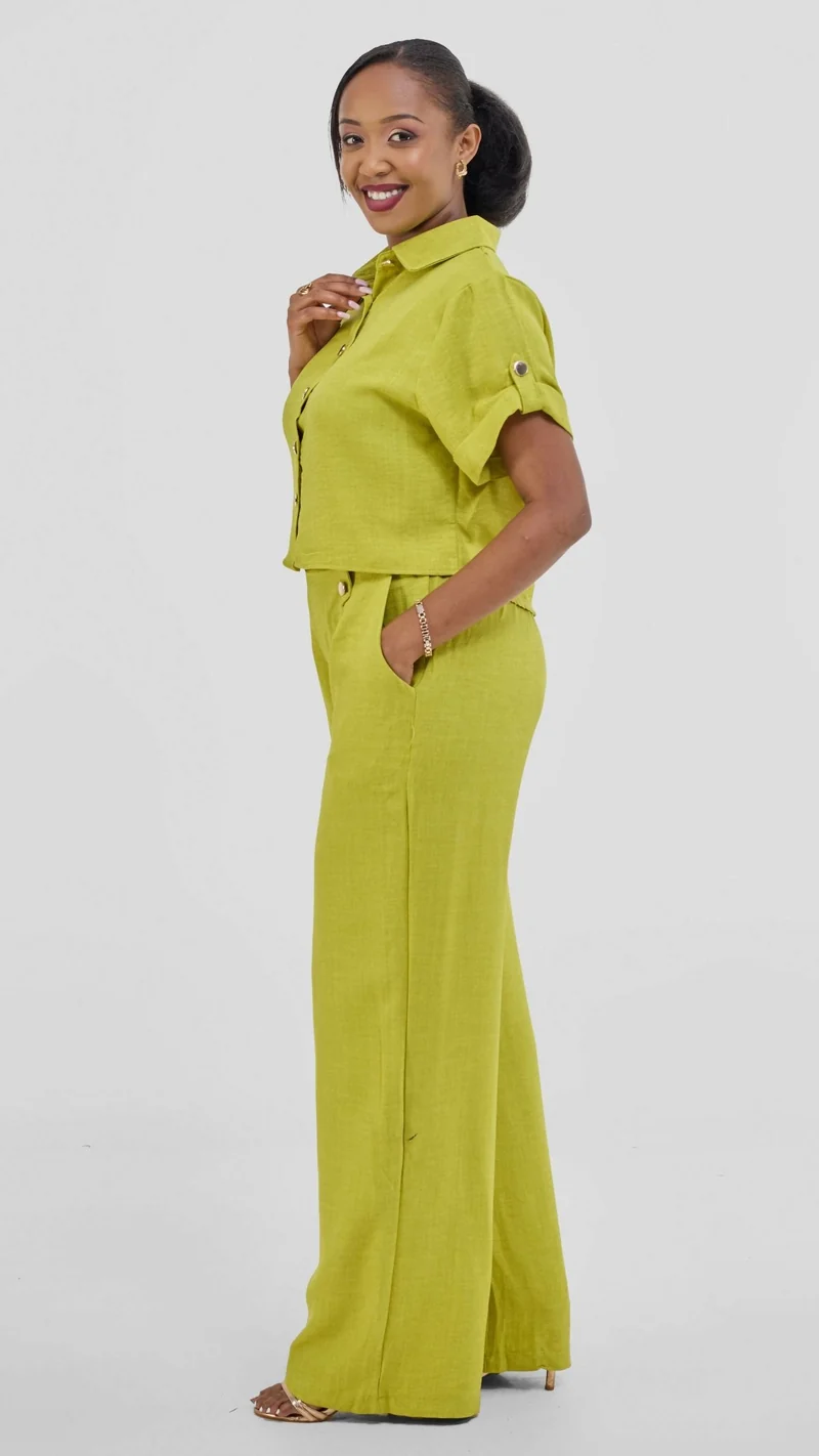 Prettygline linen Set - Green