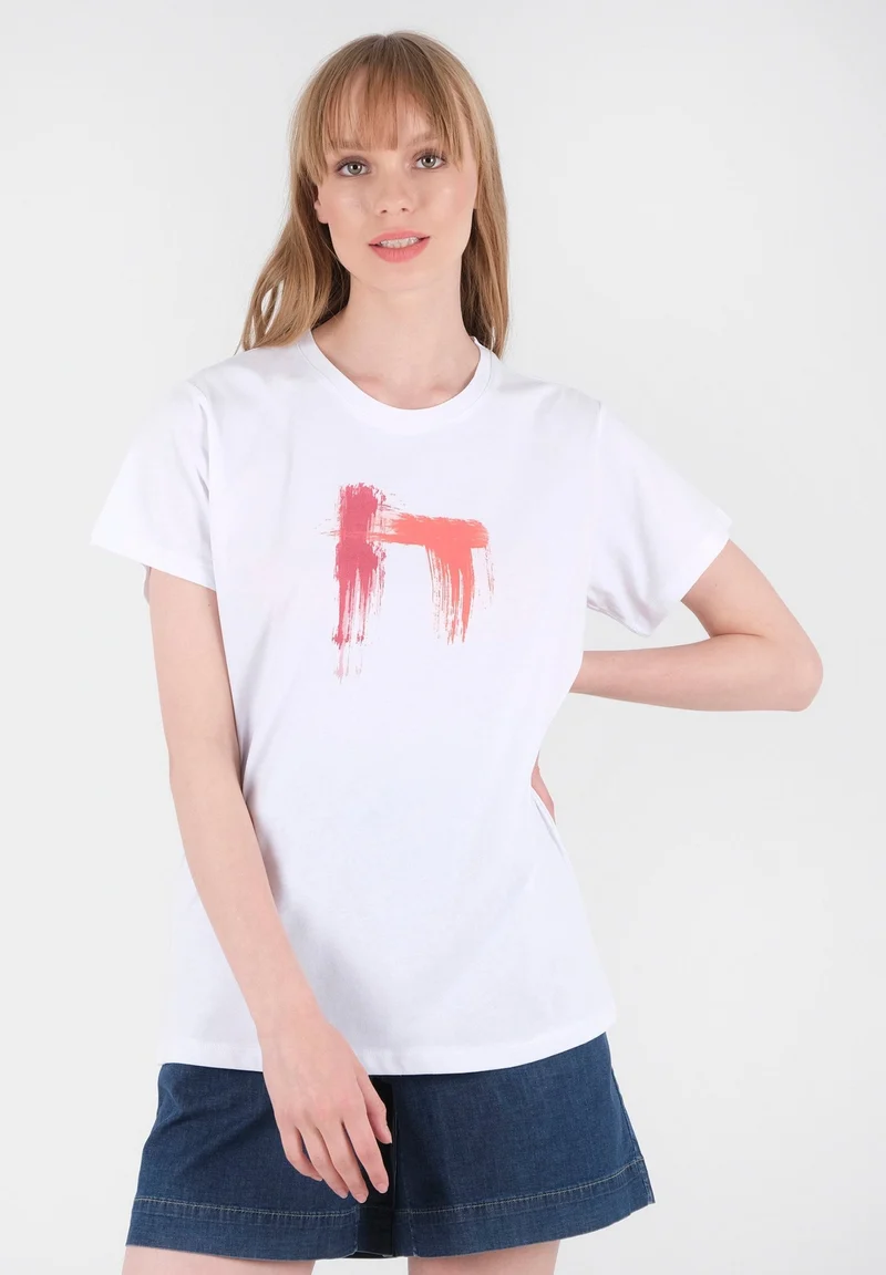T-Shirt aus Bio-Baumwolle mit Print