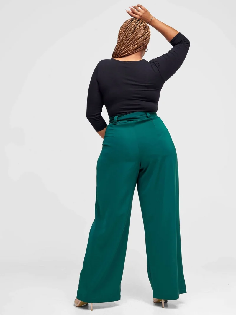 WSC Pambo Siri Studio Pleat Palazzo Pants - Light Green