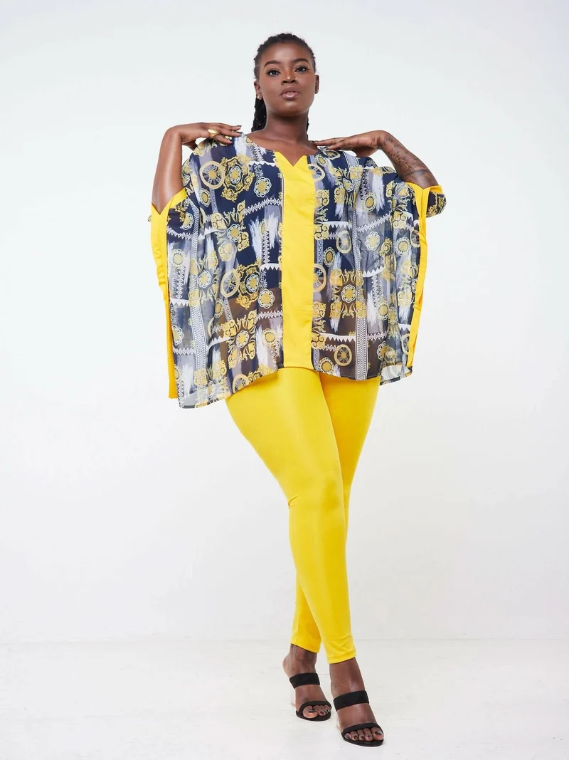 Wsc Pambo Dd Holdings Aziza Classic Fashion Two Piece Pant Sets - Yellow