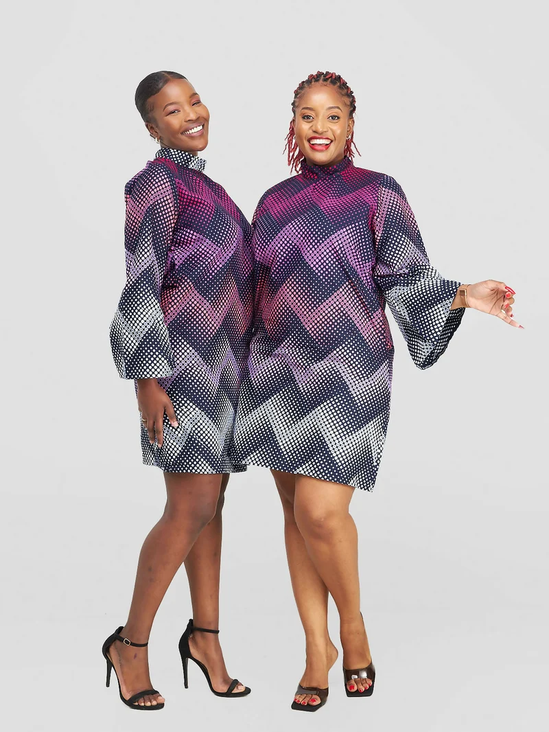 Prettygline Ankara Dress - Multicolored