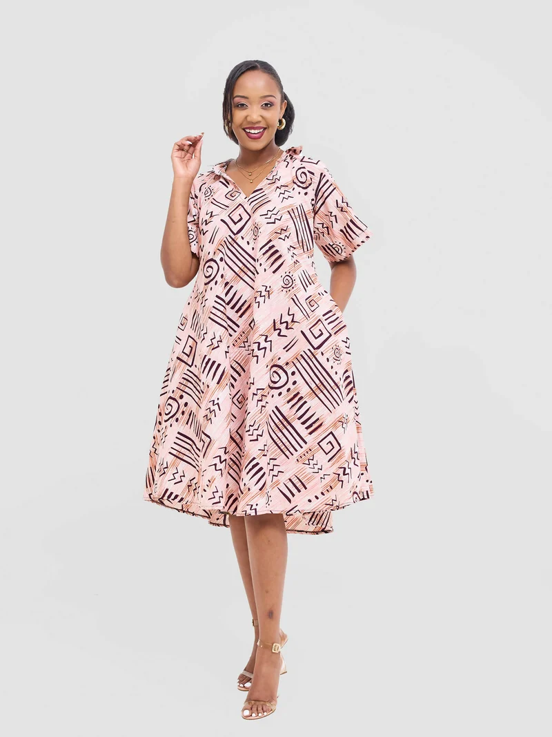 Prettygline Asumbi Shirt Dress - Pink