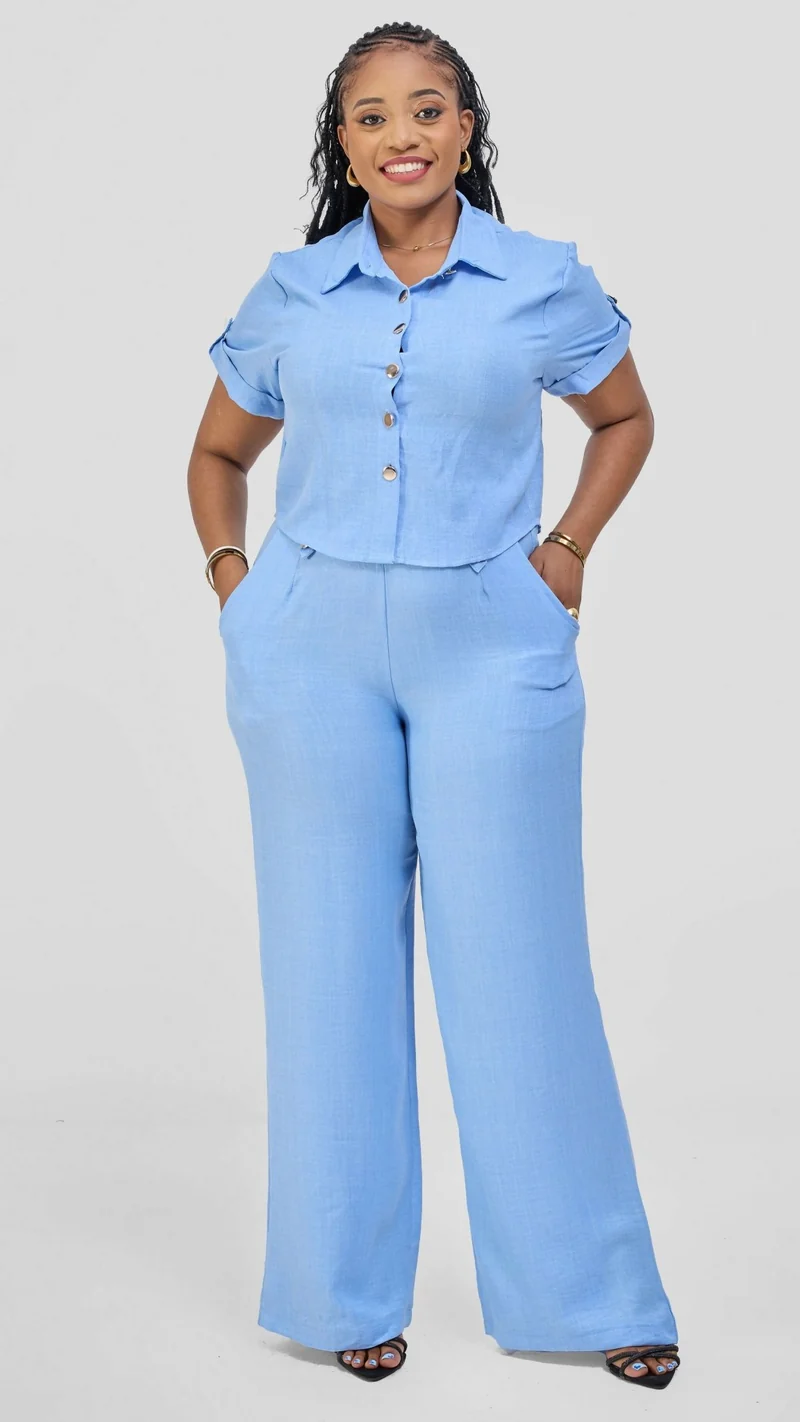 Prettygline Linen Set - Blue