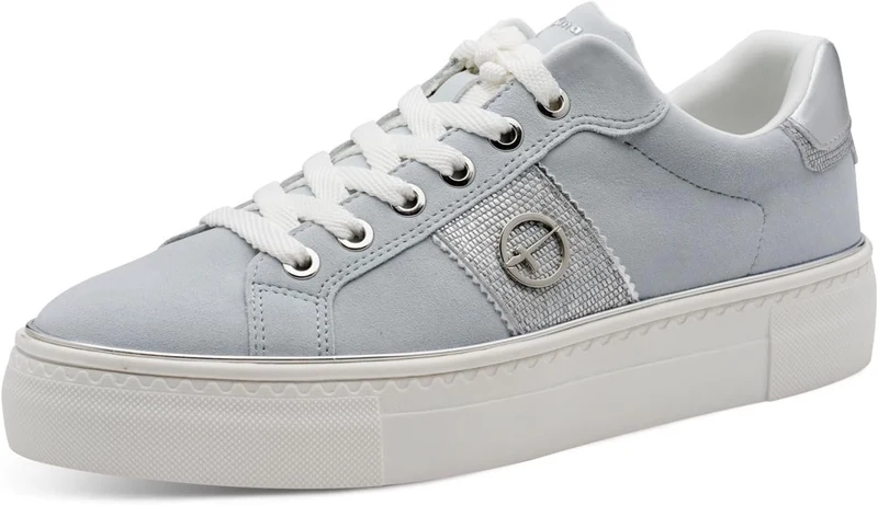 Tamaris Da.-SchnürerModel 2372442, LIGHT BLUE SUEDE - 100066391