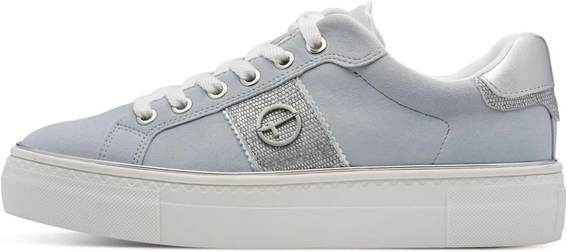 Tamaris Da.-SchnürerModel 2372442, LIGHT BLUE SUEDE - 100066391