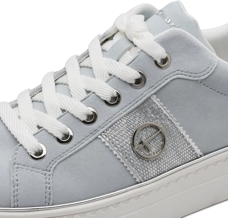 Tamaris Da.-SchnürerModel 2372442, LIGHT BLUE SUEDE - 100066391