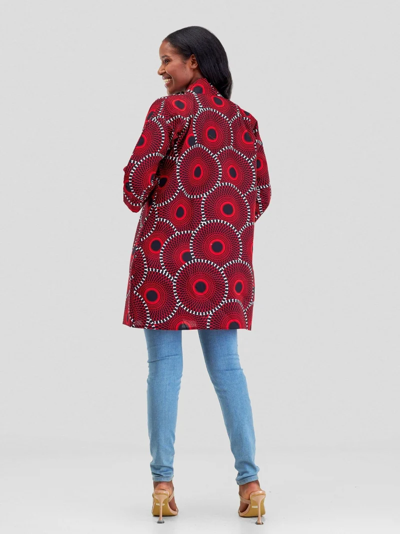 Wsc Pambo Hando Afrikan Designs Nyako Kimono - Red