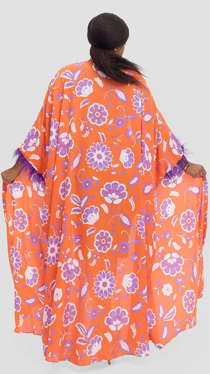 Vazi Afriq Kaftan - Purple / Orange