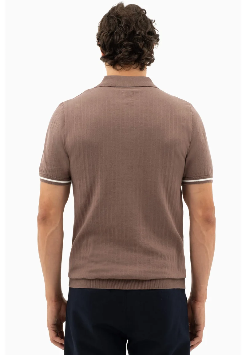 Strick-Poloshirt aus Bio-Baumwolle