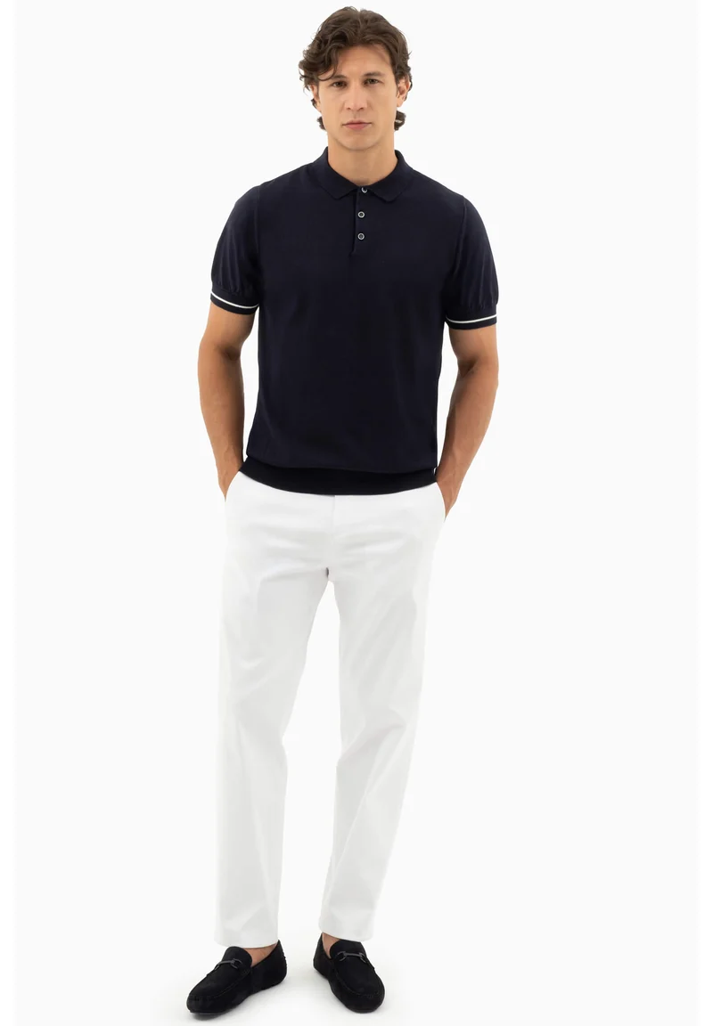 Strick-Poloshirt aus Bio-Baumwolle