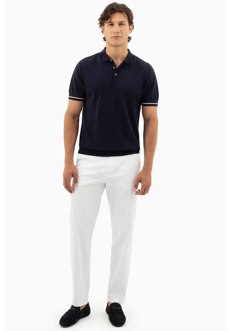 Strick-Poloshirt aus Bio-Baumwolle