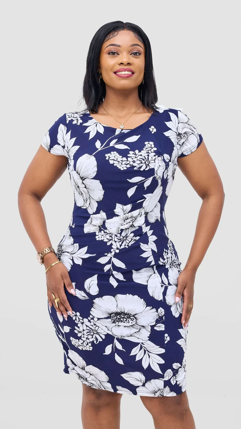 PrettyGline Floral Dress - Blue Floral