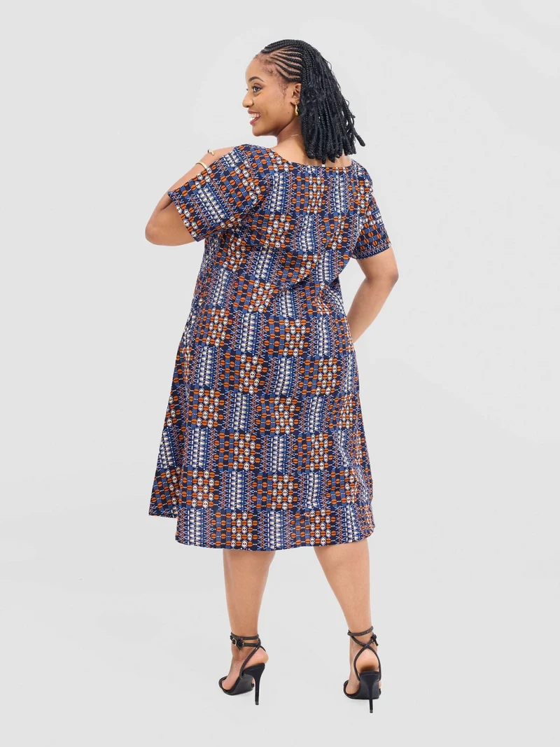 Prettygline Irene Ankara Dress - Multicolored
