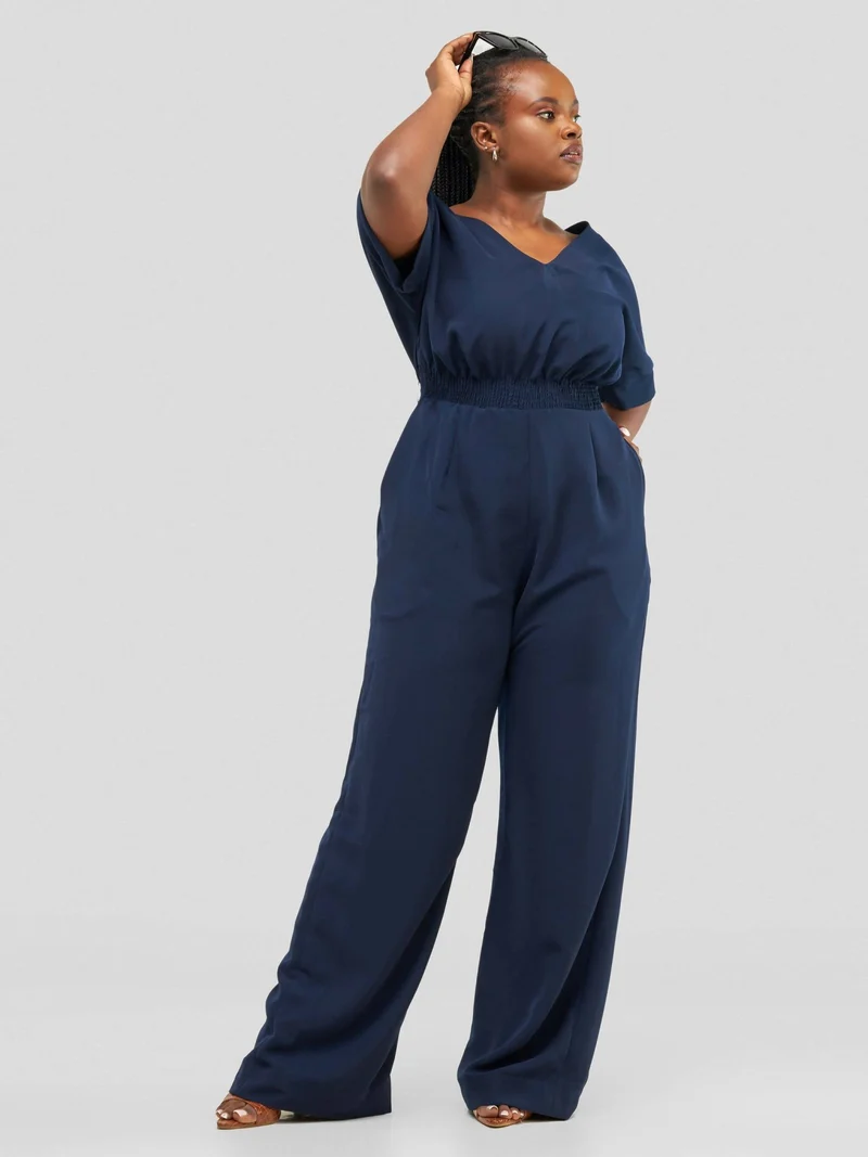 Purple Thread Bonde Jumpsuit - Navy Blue