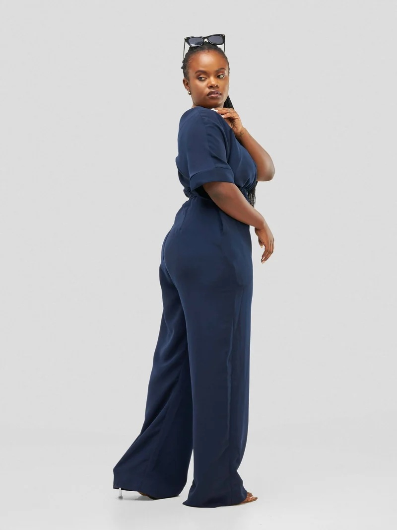 Purple Thread Bonde Jumpsuit - Navy Blue