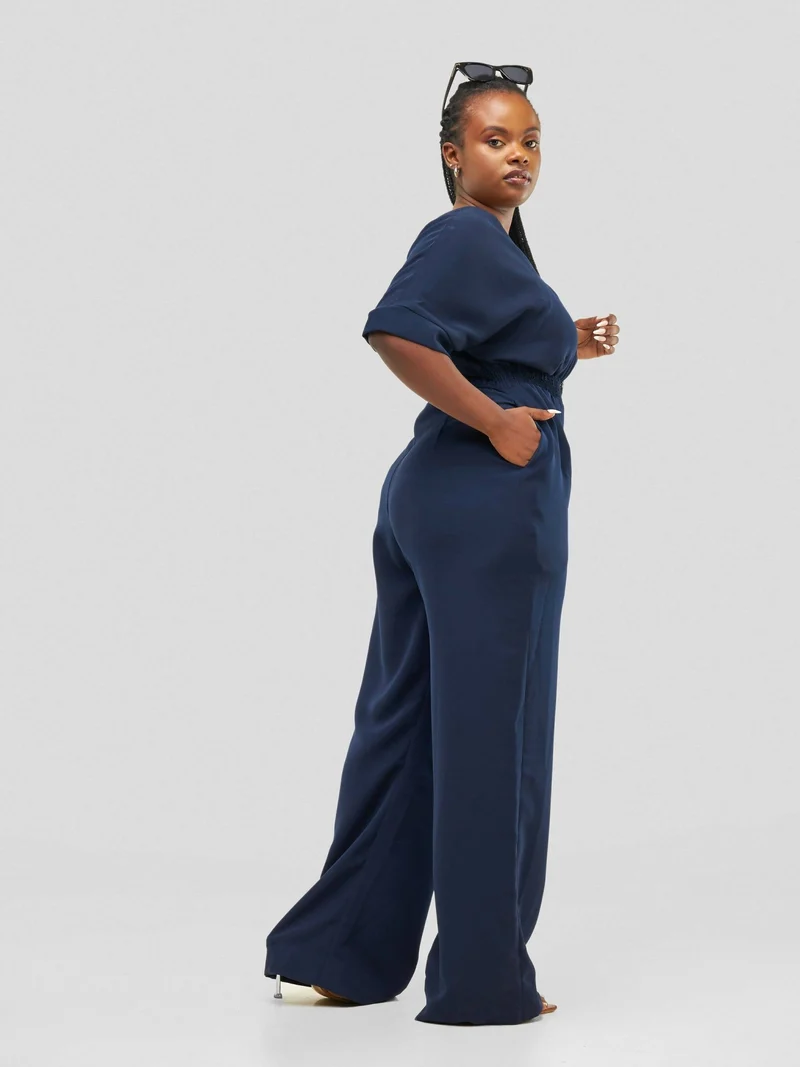 Purple Thread Bonde Jumpsuit - Navy Blue