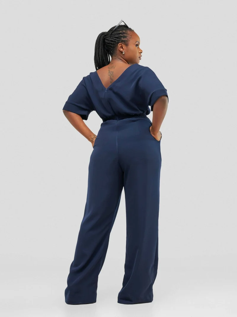 Purple Thread Bonde Jumpsuit - Navy Blue